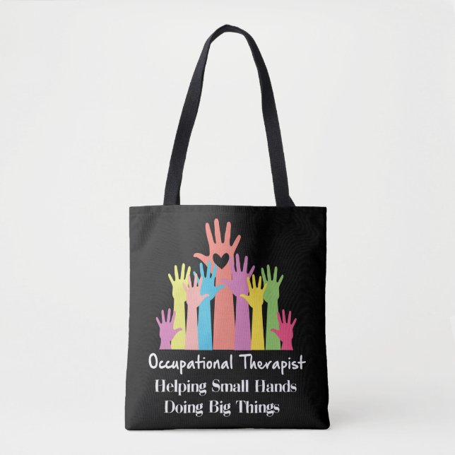 Occupational Therapist Helping Small Hands Doing Tote Bag (Front)