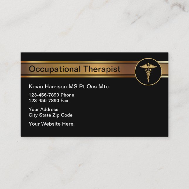 Occupational Therapist Medical Business Cards (Front)