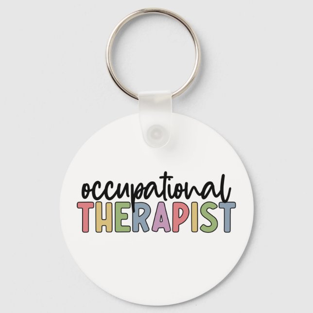 Occupational Therapist OT Occupational Therapy Key Ring (Front)