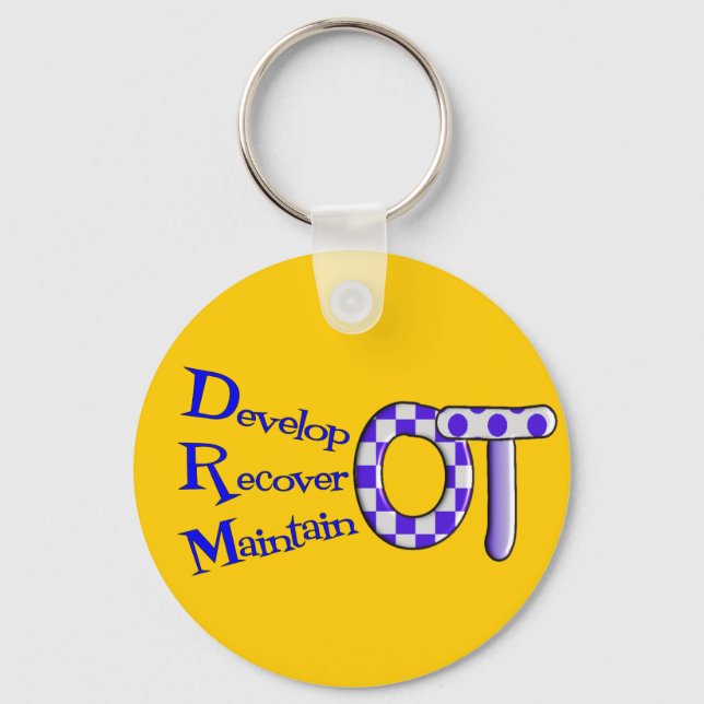 Occupational Therapist T-Shirts and Gifts Key Ring (Front)