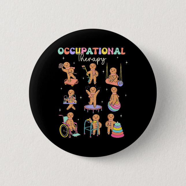 Occupational Therapists Always Make The Nice List  6 Cm Round Badge (Front)