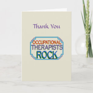 Occupational Therapists Rock Thank You Card