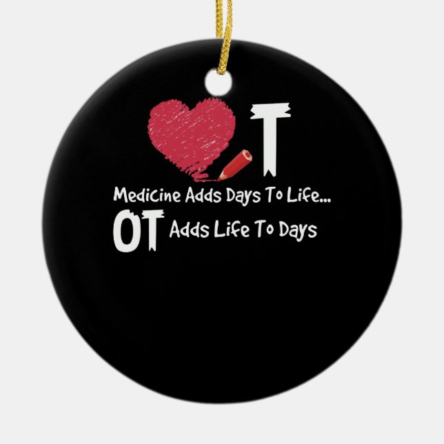 Occupational Therapy Adds Life To Days Heart Medic Ceramic Tree Decoration (Front)