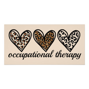 Occupational Therapy Cheetach Print Heart