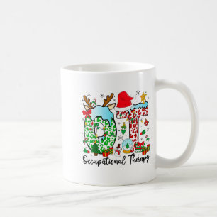 Occupational Therapy Christmas Lights Santa Hat Ot Coffee Mug