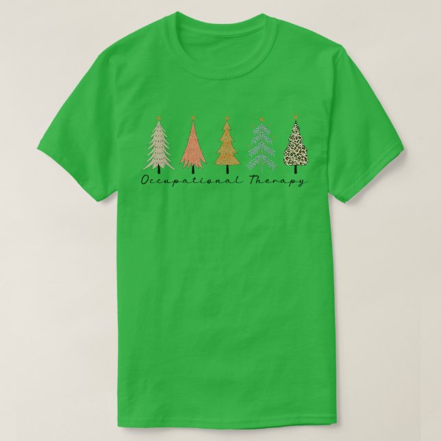 Occupational Therapy Christmas Tree Merry Xmas OTA T-Shirt (Design Front)