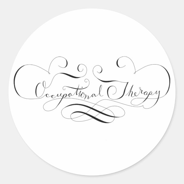 Occupational Therapy Classic Round Sticker (Front)