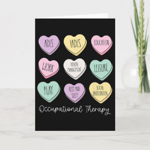 Occupational Therapy Conversation Hearts Valentine Card