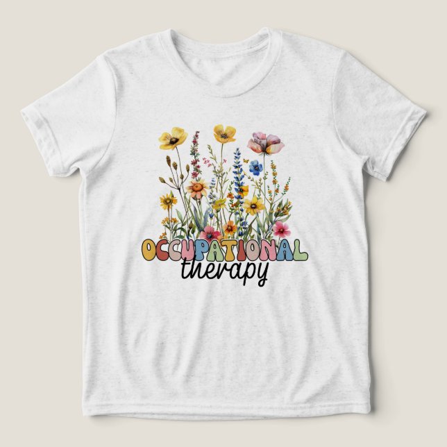 Occupational Therapy COTA Physical Therapist Tri-Blend Shirt (Design Front)