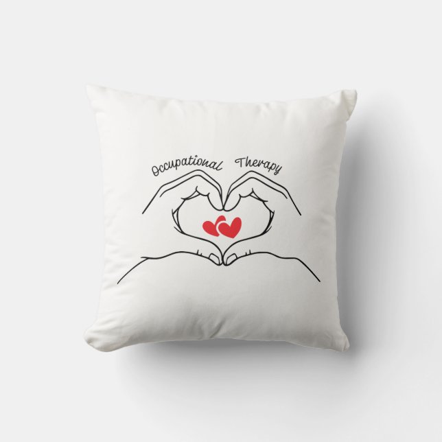 Occupational Therapy Cute Heart Cushion (Front)