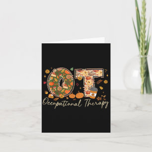 Occupational Therapy Fall Ot Ota Autumn Thanksgivi Card