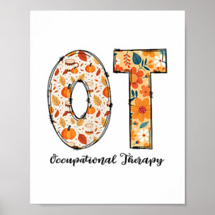 Occupational Therapy Fall Ot Ota Autumn Thanksgivi Poster