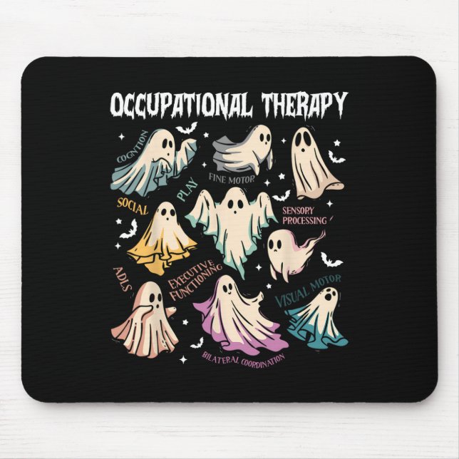 Occupational Therapy Ghost Special Edu Autism Awar Mouse Pad (Front)
