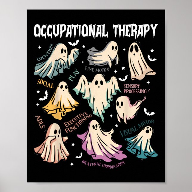 Occupational Therapy Ghost Special Edu Autism Awar Poster (Front)