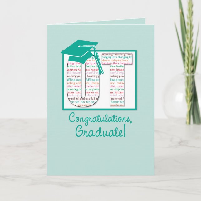 Occupational Therapy Graduation Congratulations, O Card (Front)