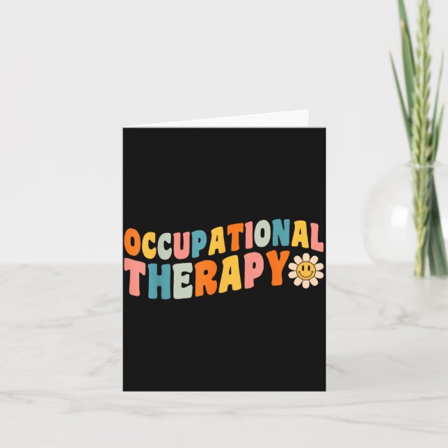 Occupational Therapy Groovy Occupational Therast O Card (Front)