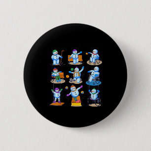 Occupational Therapy Ot Christmas Funny Snowman Xm 6 Cm Round Badge