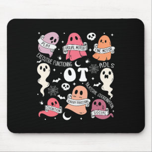 Occupational Therapy Ot Ota Halloween Spooky Cute Mouse Pad