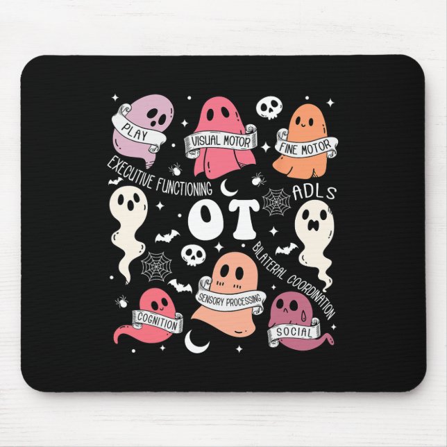 Occupational Therapy Ot Ota Halloween Spooky Cute  Mouse Pad (Front)