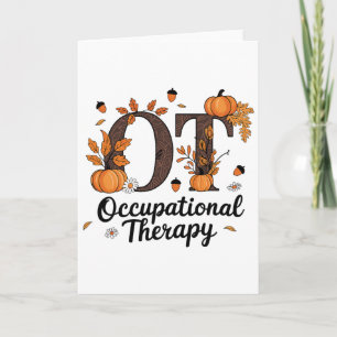 Occupational Therapy Ot Thanksgiving Apparel Co. F Card