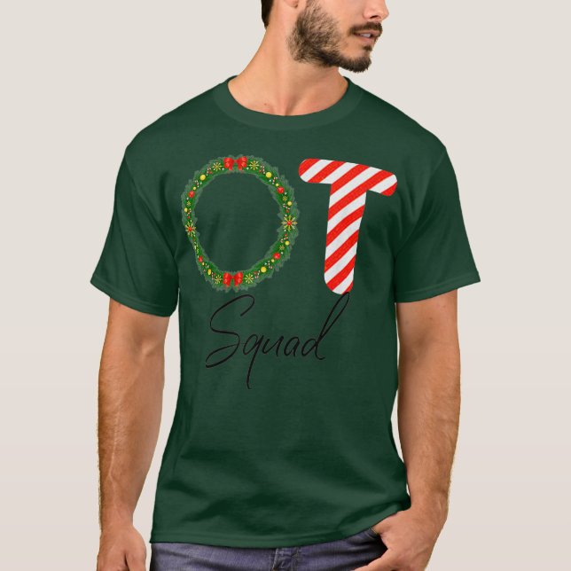 Occupational Therapy OT Therapist Christmas T-Shirt (Front)