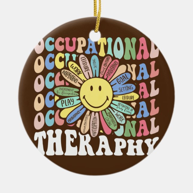 Occupational Therapy OT Therapist Inspire OT Ceramic Tree Decoration (Front)
