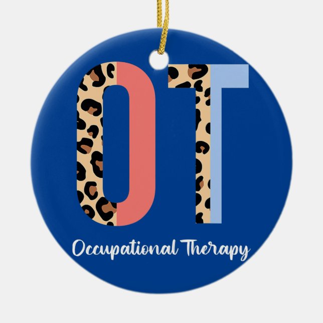 Occupational Therapy Paediatrics Therapist OT Mont Ceramic Tree Decoration (Front)