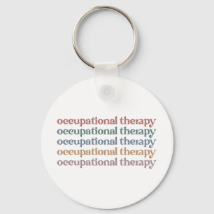 Occupational Therapy Retro OT Student Grad Gifts Key Ring