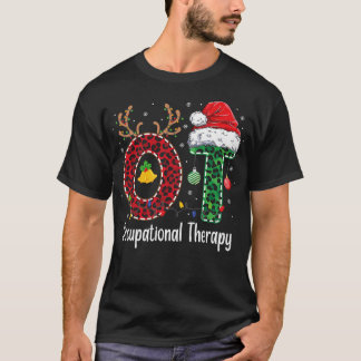 Occupational Therapy santa hat OT Therapist T-Shirt