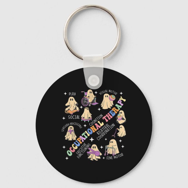 Occupational Therapy Therapist Halloween Spooky Ot Key Ring (Front)