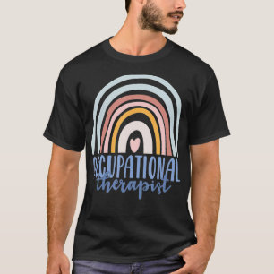 Occupational Therapy Worker OT Boho Rainbow Retro  T-Shirt