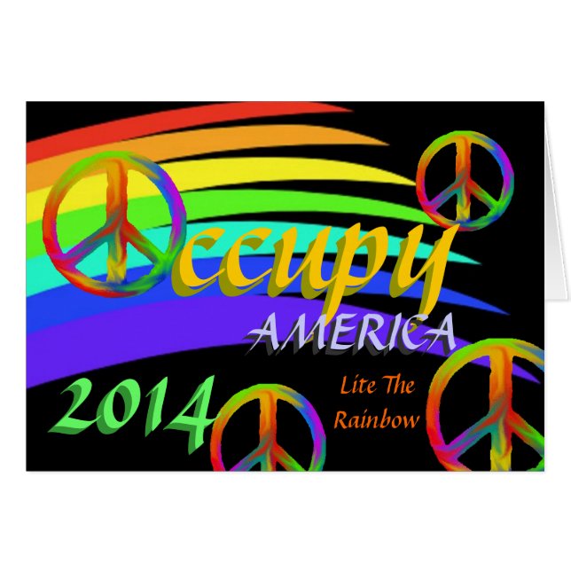 occupy america 2014 lite the rainbow (Front Horizontal)