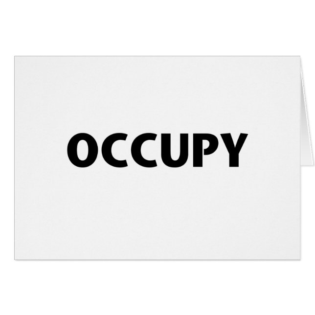 Occupy (Black on White) (Front Horizontal)