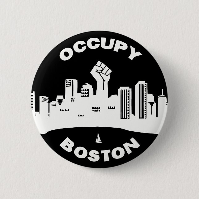 Occupy Boston 6 Cm Round Badge (Front)