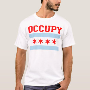 Occupy Chicago Flag t shirt
