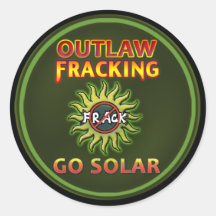 Occupy Earth "Go Solar - Outlaw Frack" Stickers
