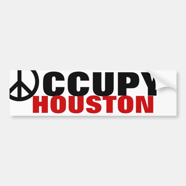 OCCUPY HOUSTON BUMPER STICKER (Front)