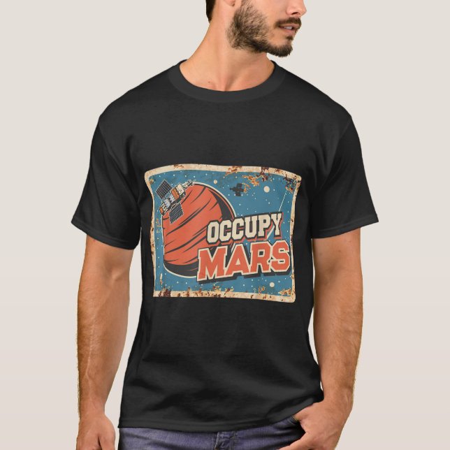 Occupy Mars Aerospace Space Travel T-Shirt (Front)