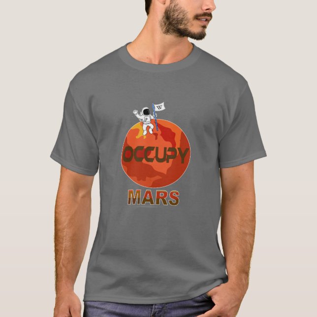 Occupy Mars Comic - spacex - space planet T-Shirt (Front)