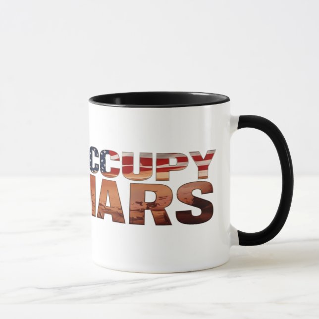 Occupy Mars Mug – Space Exploration with American  (Right)