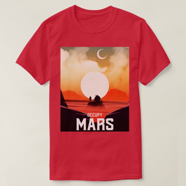 Occupy Mars Retro T-Shirt (Design Front)
