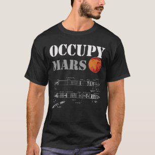 Occupy Mars Rocker blueprint T-Shirt