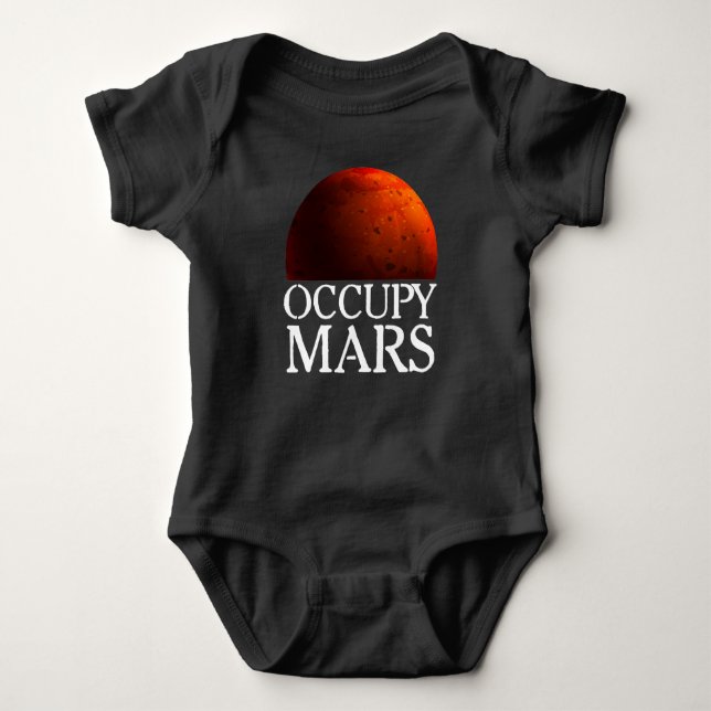 Occupy Mars Space Astronaut Baby Bodysuit (Front)