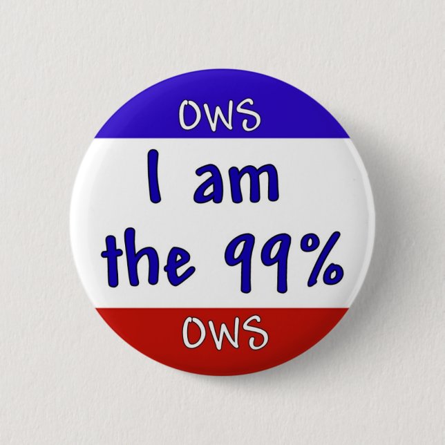 Occupy OWS 99% Button Pin (Front)