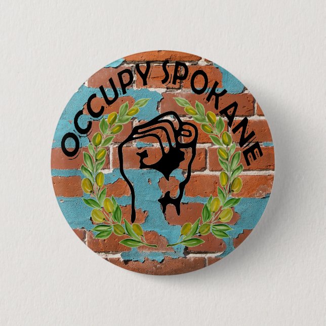 OCCUPY SPOKANE 6 CM ROUND BADGE (Front)
