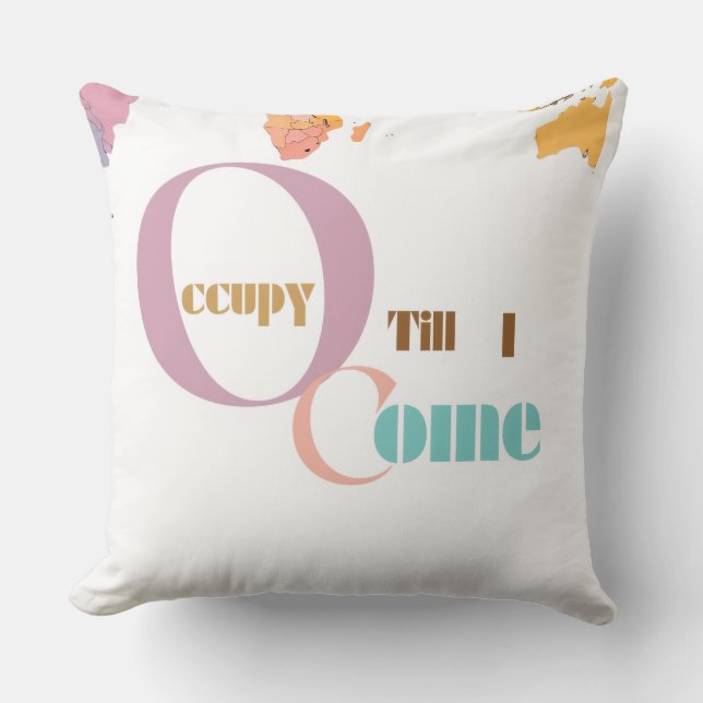 Occupy Till I Come | Bible Verse Double-Sided Cushion (Front)