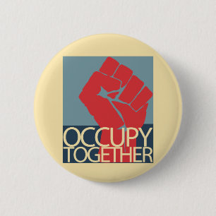 Occupy Together Protest Art Occupy Wall Street 6 Cm Round Badge
