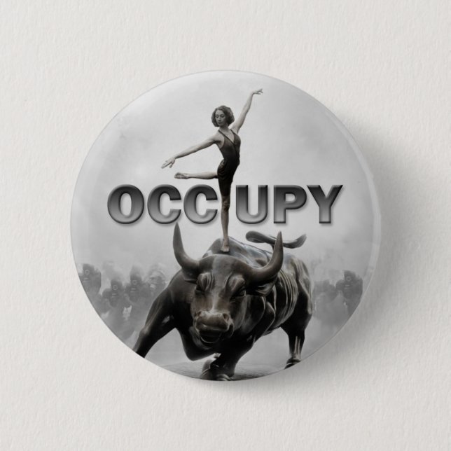 Occupy Wall Street 6 Cm Round Badge (Front)