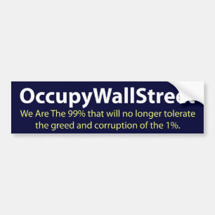 Occupy Wall Street Bumper Sticker