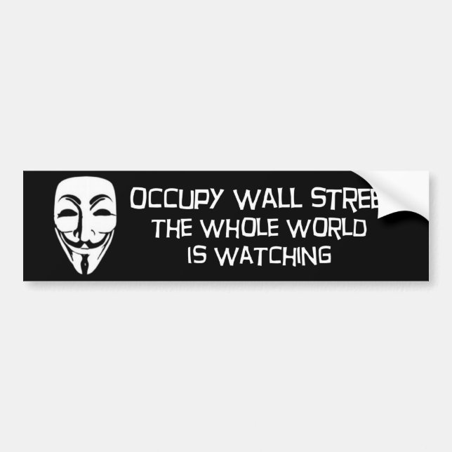occupy wall street bumper sticker (Front)
